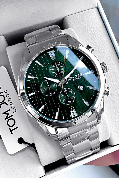 Tom Jones Erkek Kol Saati 3 Atm Su Geçirmez Gümüş Renk Çelik Kordon & Bileklik* Gncgtje2009c1bk*