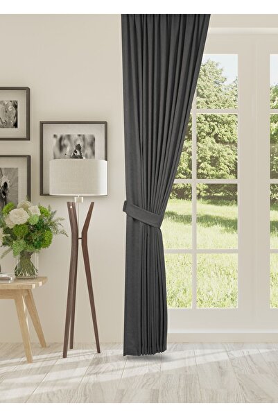 cheap's home Petek Dokulu Kadife Dokuma Normal (1 x 2.5)Pileli Fon Perde (ANT...