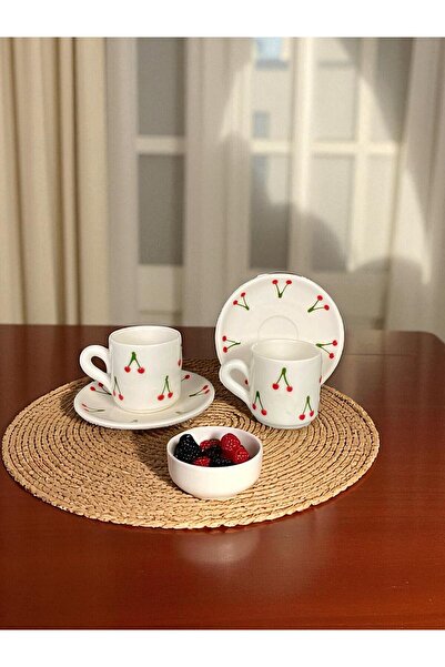qtahya homes queen of kütahya Handmade Turkish Coffee Cup Set for 2 People
