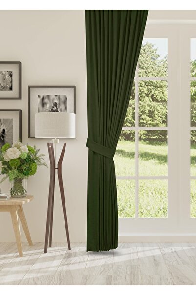 cheap's home Petek Dokulu Kadife Dokuma Normal (1 x 2.5)Pileli Fon Perde (ÇİM...