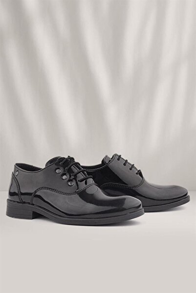 Rakerplus Tuxedo Black Patent Leather Laced Metal Detailed Children's Classic...