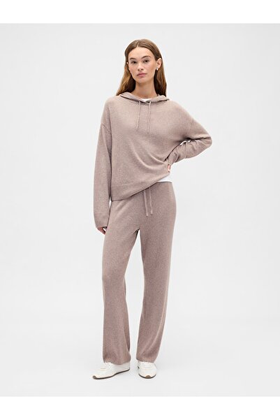 GAP Kadın Açık Pembe Relaxed CashSoft Kapüşonlu Sweatshirt
