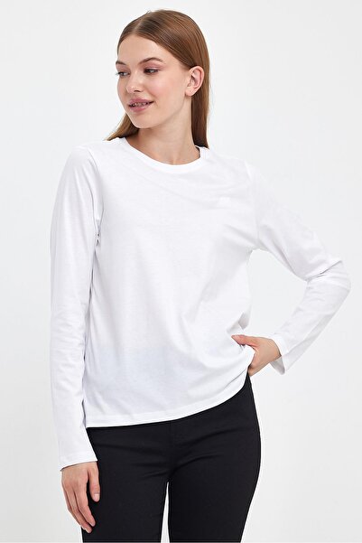 VENA Μπλουζάκι Gloria Crew Neck Regular Fit Basic - Λευκό