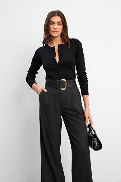 VENA Γυναικείο μπλουζάκι με μακρυμάνικο μπλουζάκι με μακρυμάνικο μπλουζάκι-μαύρο