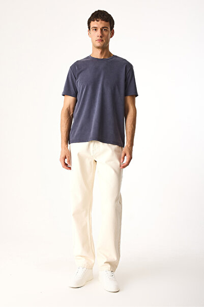 VENA Μπλουζάκι Ken Crew Neck Regular Fit με μαλακή υφή (CUPRO)-Indigo