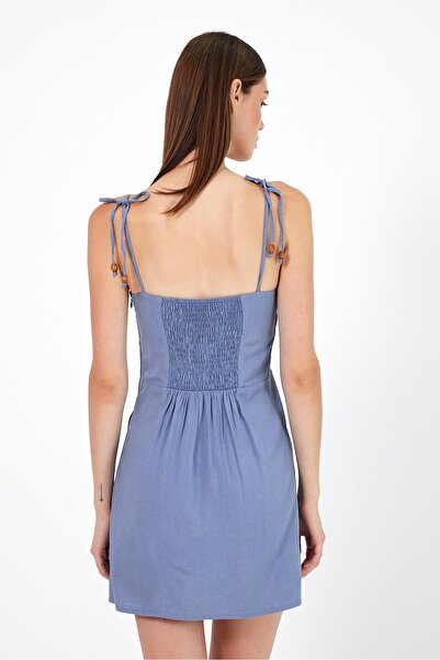 VENA Rochie Jeyn Keten Mini Size-Albastru cer