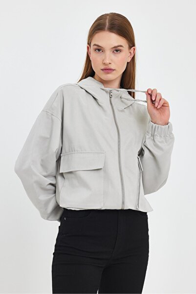 VENA Μπουφάν με κουκούλα Meggy-Γκρι πάγος