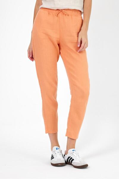 VENA Alian Buy Elastic Linen Beach Pants-Orange