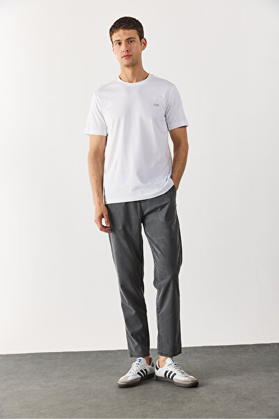 VENA Футболка з принтом, круглий виріз, прямий крій - біла