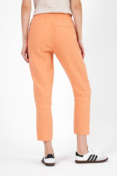 VENA Alian Buy Elastic Linen Beach Pants-Orange