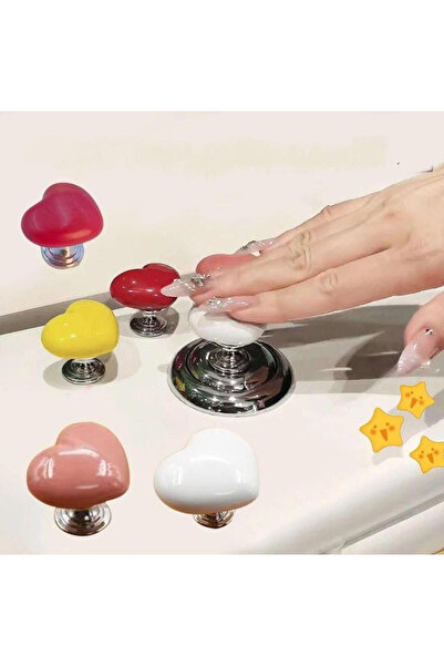 tafce 1 buc. Buton de apăsare pentru scaun de toaletă, mâner pentru scaun de toaletă în formă de inimă, cheie din șifon