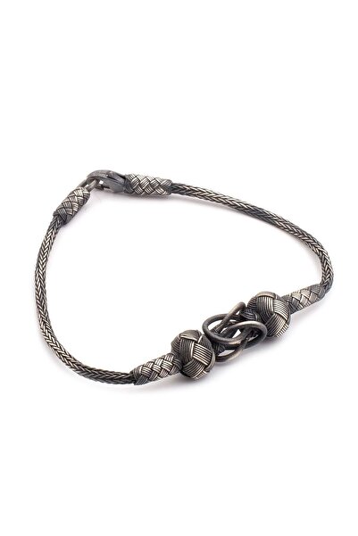 KAZZAZE Kazaziye El Örgüsü Oksitli Gümüş Bileklik