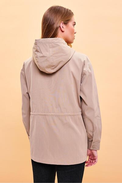 VENA Παρκά με κουκούλα Sharon Gabardine-Ταν