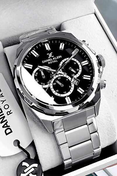 Daniel Klein 3 ATM ساعة يد رجالية مقاومة للماء، حقل المستقبل، سوار فولاذي فضي...