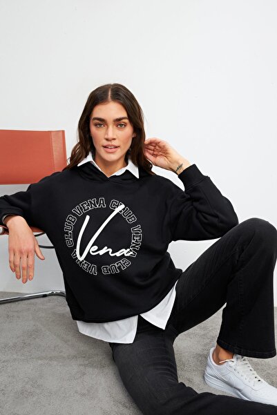 VENA Emilie Black Bootcut Jean Παντελόνι-Μαύρο