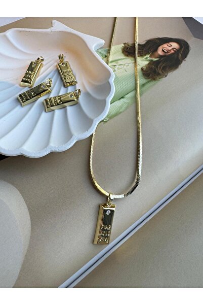 MODA 14k Külçe Altın Kolye Ucu 20mm