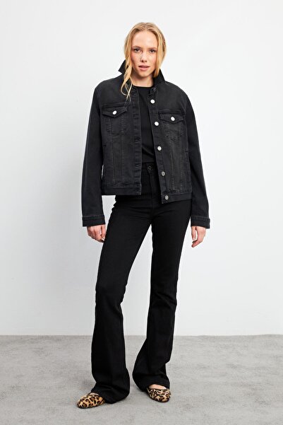 VENA Jachetă de blugi Ally Black Slim Fit-Negru