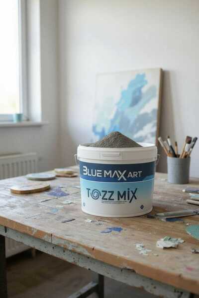 Bluemax Gri Taş Tozu 5 Kg, Gri Hobi Harcı, Hızlı Donan Gri Harç