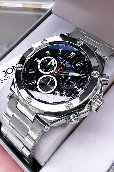 Tom Jones Erkek Kol Saati 3 Atm Su Geçirmez Gümüş Renk Çelik Kordon Cbk132