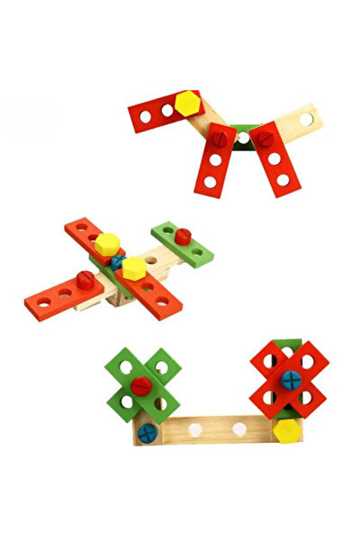 OEM Educational Role Play Toy for Children, Foldable Wooden Tool Set, 34 Accessories