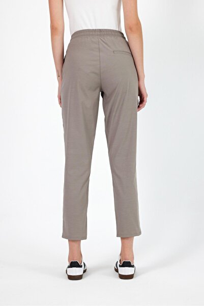 VENA Alian Beli Lastikli Summer Gabardin Trousers-Mink