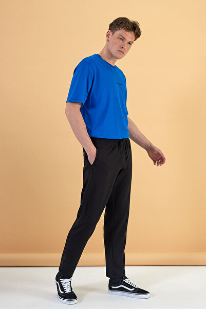 VENA Βαμβακερό παντελόνι Karl Regular Fit - Μαύρο