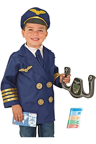 rexa مجموعة ألعاب زي طيار تنكرية للأطفال - زي تنكري ممتع للعب الأدوار