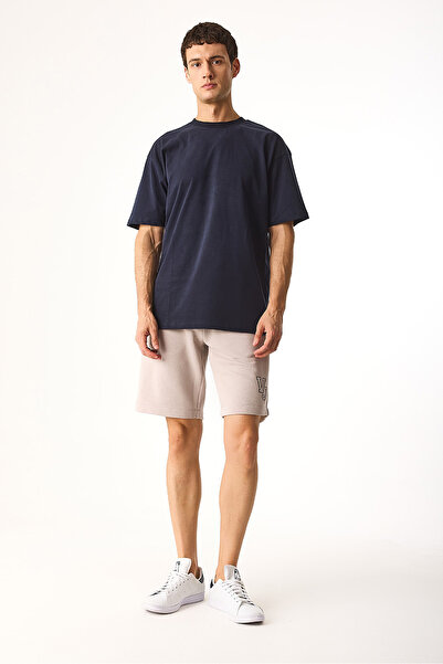 VENA Шорти з бавовняної тканини з принтом Vn - сірий