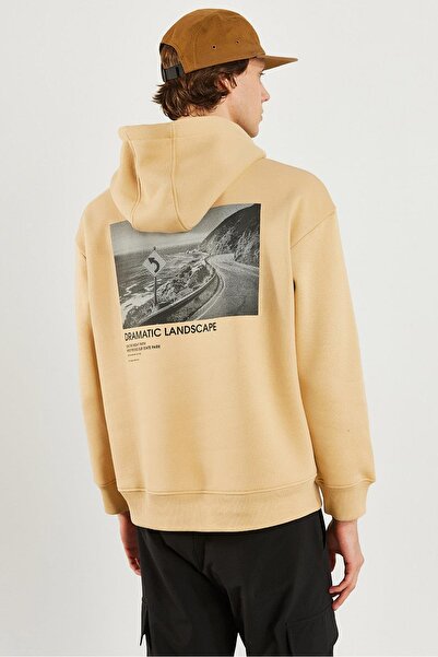 VENA Світшот з принтом пейзажу - бежевий