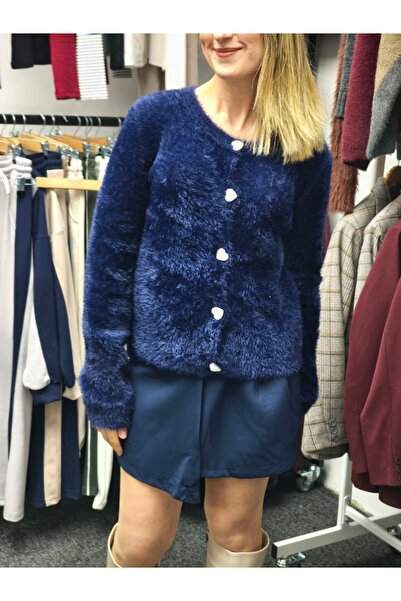 HSNGIYIM Taşlı Düğmeli Hırka