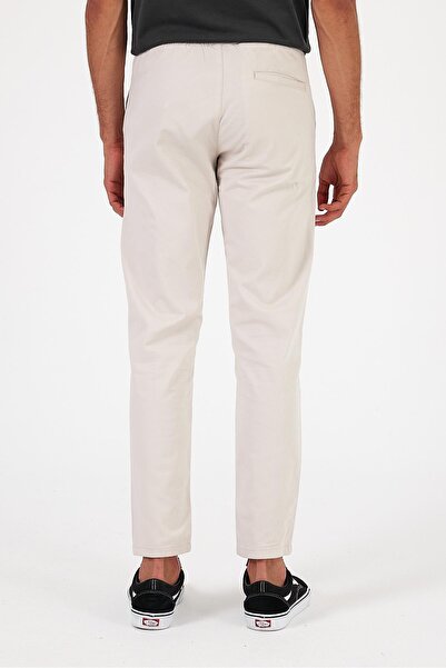 VENA Pantaloni Alfred Beli din Gabardină cu talie elastică - Stone