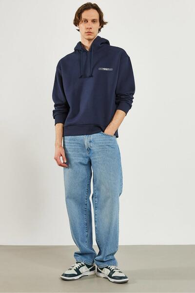 VENA Світшот з принтом Mindset - темно-синій