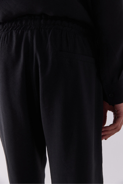VENA Erkek Beli Lastikli Pantolon(CUPRO) - SİYAH