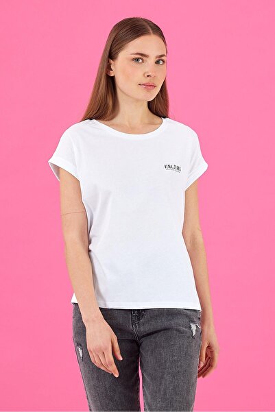 VENA Cindy Logo T-Shirt-White