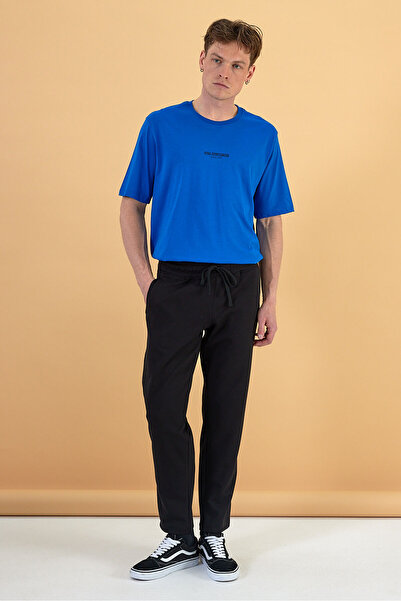 VENA Βαμβακερό παντελόνι Karl Regular Fit - Μαύρο