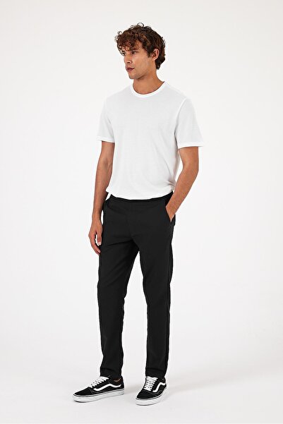 VENA Alfred Beli Lastikli Smart Pantolon-Siyah