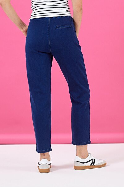 VENA Marla Σκούρο Μπλε Παντελόνι Jogger με ψηλόμεσο κορδόνι-Σκούρο Μπλε