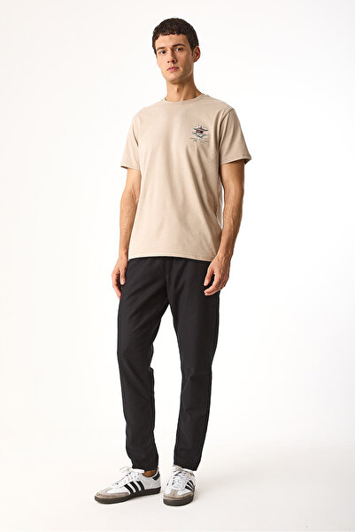 VENA Alfred Beli Elasticated Linen Trousers-Black