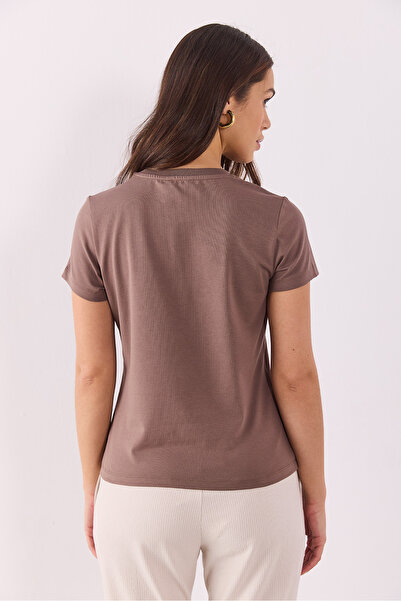 VENA Μπλουζάκι Rachel Vizon Slim Fit Μπλούζα με Στρογγυλή Λαιμόκοψη