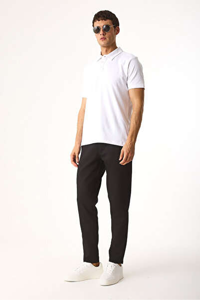 VENA Alfred Beli Elasticated Smart Trousers-Black