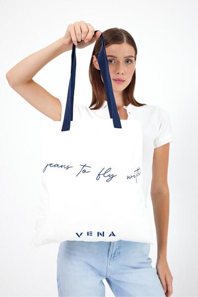 VENA Сумка з принтом - слонова кістка