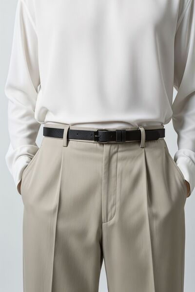 Gesa ince old money siyah kemer 2.5 cm