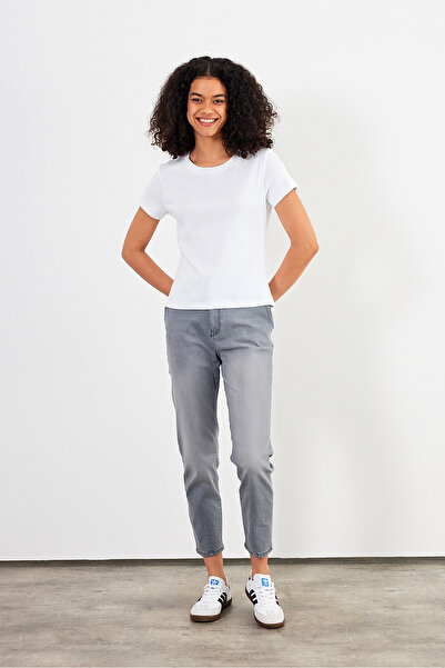 VENA Rachel T-shirt Slim Fit Basic με Στρογγυλή Λαιμόκοψη - Λευκό