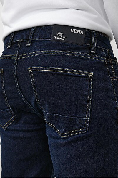 VENA Smith Natural Dark Blue Tapered Fit Jean Trousers - Natural Dark Blue