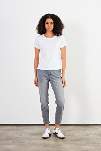 VENA Rachel T-shirt Slim Fit Basic με Στρογγυλή Λαιμόκοψη - Λευκό