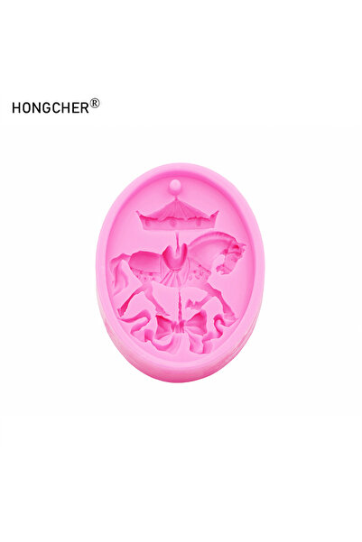 Choice قالب سيليكون معلق على شكل دائرة وردية مع ثقب، لوح شمع عطري قابل للتعليق، DIY M