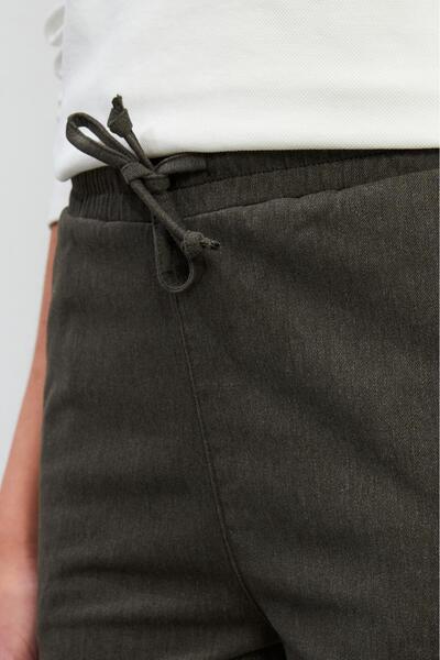 VENA Alian Beli Lastikli Formal Yumuşak Dokulu Pantolon-Haki