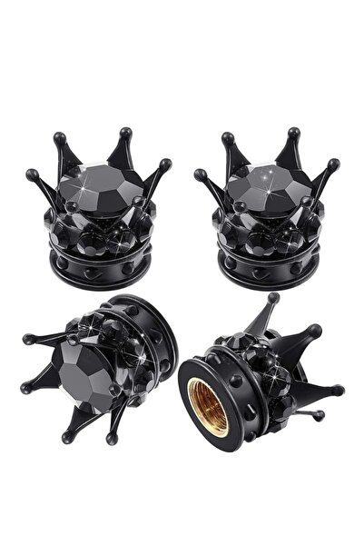 Choice غطاء إطار أسود بأربعة تاجات من الكروم العالمي مع أحجار الراين وغطاء إط...