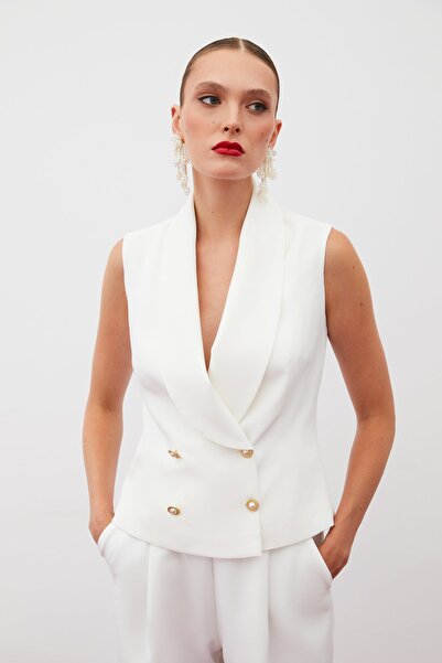 Sateen زر مفصلة سترة إكرو