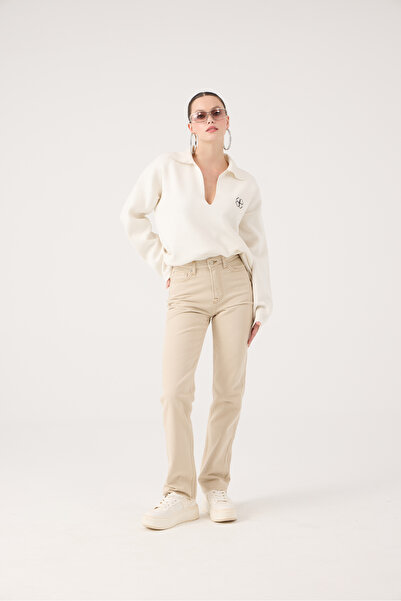 HOLLY LOLLY Bézs Sagrado Jean nadrág